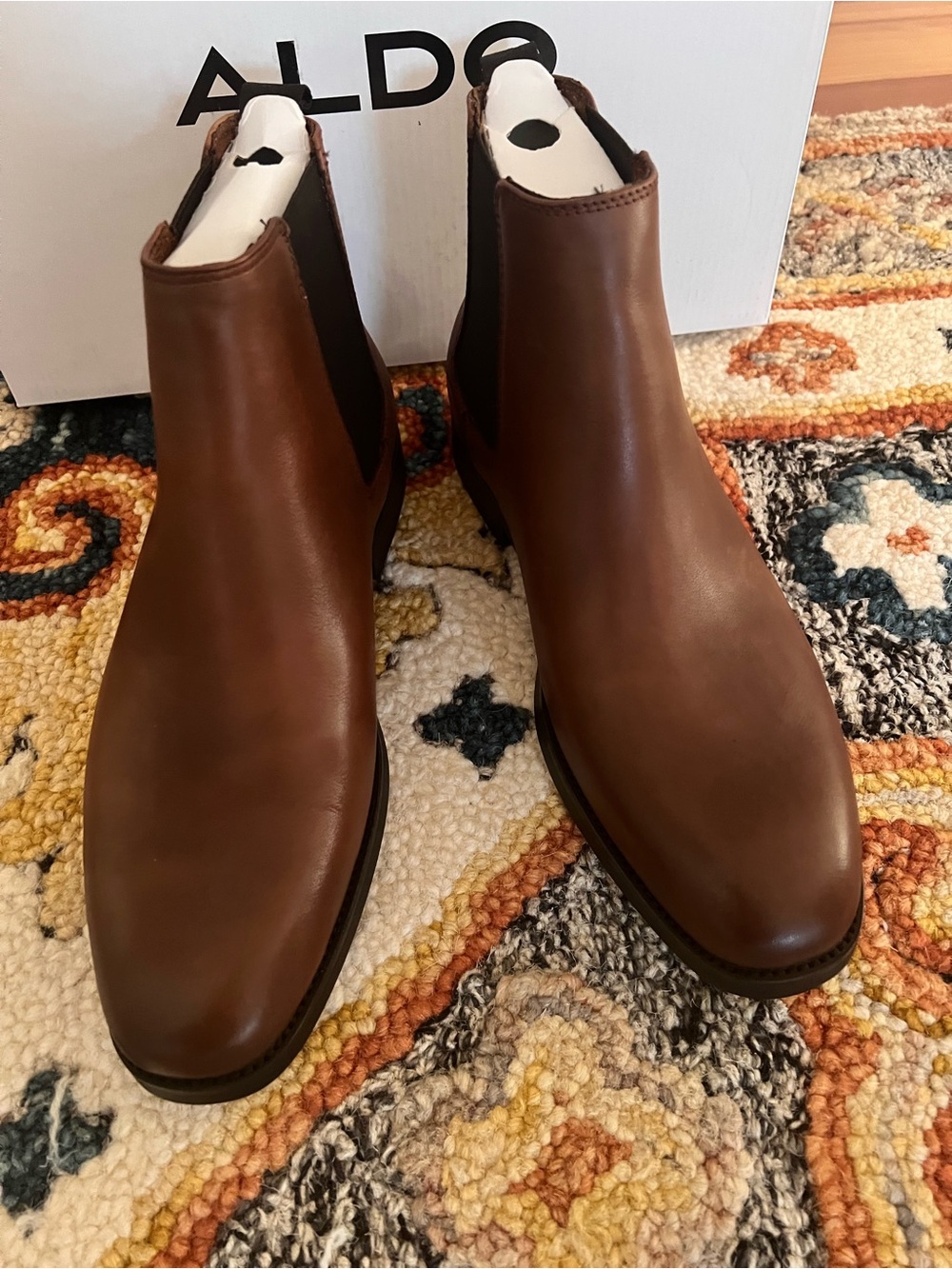 ALDO Men’s Brown Leather Chukka Chelsea Boots